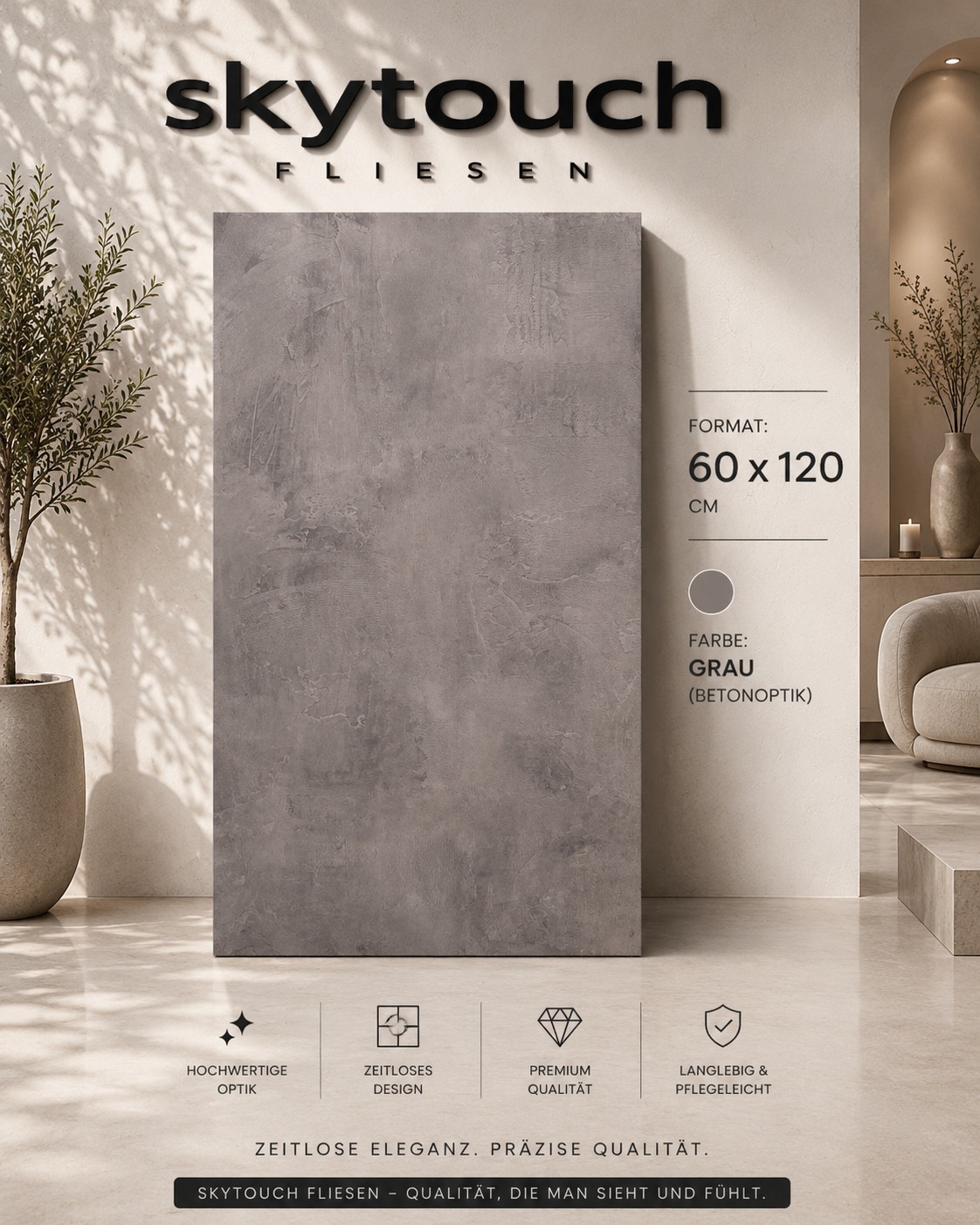 Grau Betonoptik